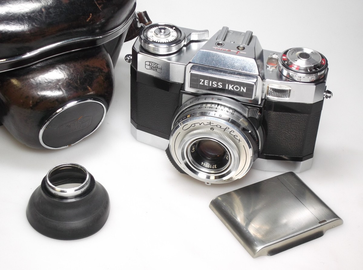 【C7090】Contaflex Carl Zeiss Tessar 50mm Zeiss Ikon Contaflex Camera Carl Tessar 50mm f2.8 Used Fully