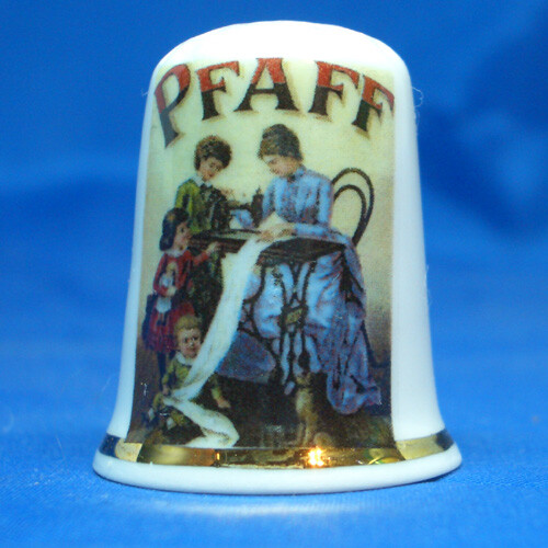 Birchcroft China Thimble -- Pfaff Sewing Machine -- Free Dome Gift Box Birchcroft China Thimble -- Pfaff Sewing Machine -- Free Dome Gift Box