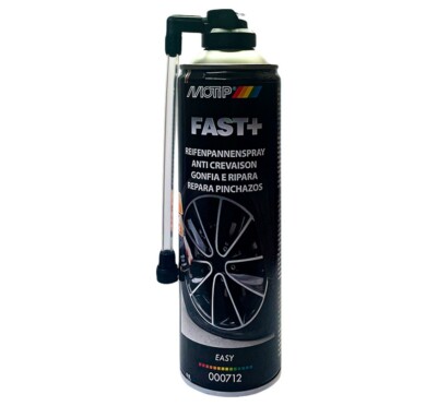 MOTIP 000712 FAST+ - AUFPUMPEN UND REPARIEREN Reifen 500ml für Auto und Motorrad Notfall Kit