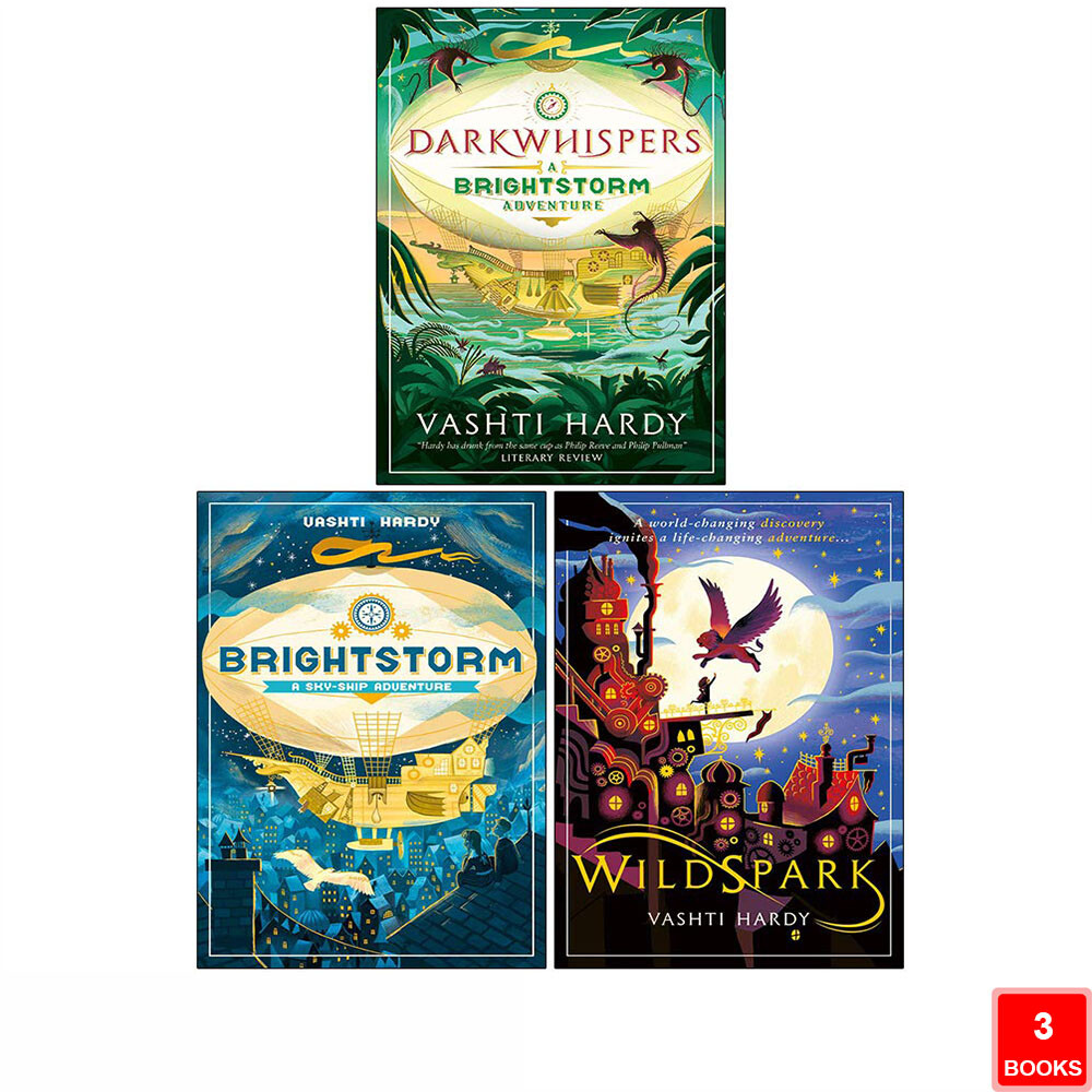 Vashti Hardy Collection 3 Books Set Darkwhispers, Brightstorm, Wildspark NEW