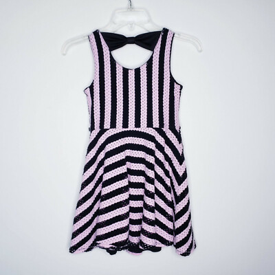 blue dress for baby girl Pink & camel stripe strapless dress – ImageBoutique main image 1
