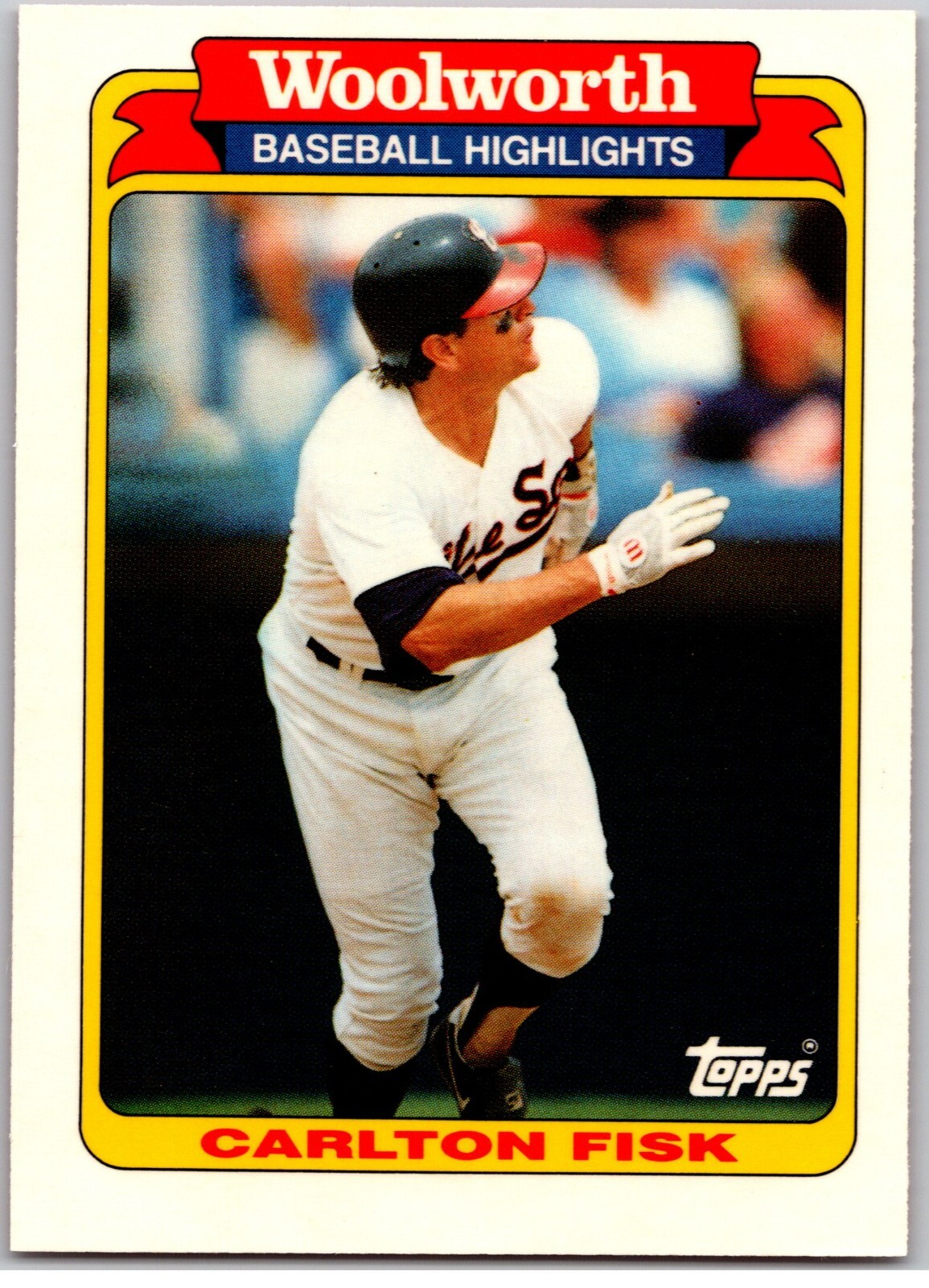 #12 Carlton Fisk - Chicago White Sox 1991 Topps Woolworth Baseball Highlights
