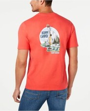 Camiseta Tommy Bahama S Para Hombre Hoppy Camper Roja Camping Manga Corta