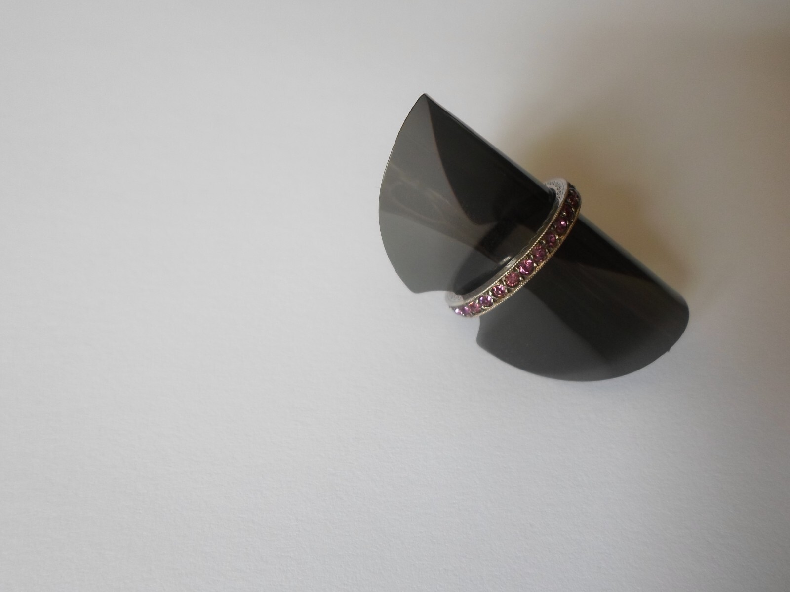 solid silver ring, ring, purple stones full tower… - image 6