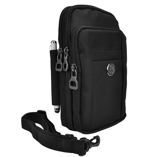 Cell Phone Carrying Pouch Shoulder Bag Belt Clip Case For iPhone Samsung Google - Photo 3 sur 18
