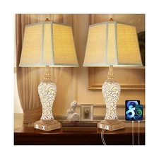 28.5" Rustic Table Lamp Set of 2 For Living Room Farmhouse Lamps for Bedroom,...