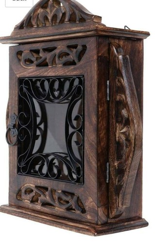 Holz Schlüsselhalter Wandhaken Vintage Post Organizer Halterung Box montiert für Dekoration - Bild 11 von 13