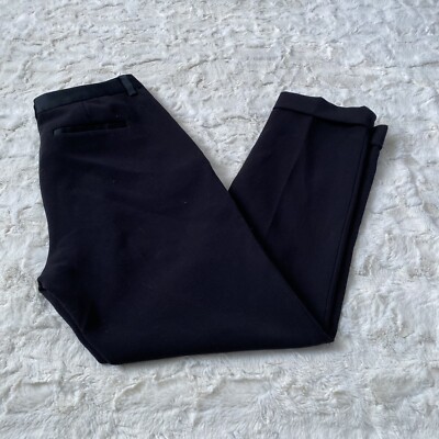 Madewell Women's Size 8 Black Cuffed Trouser Pants