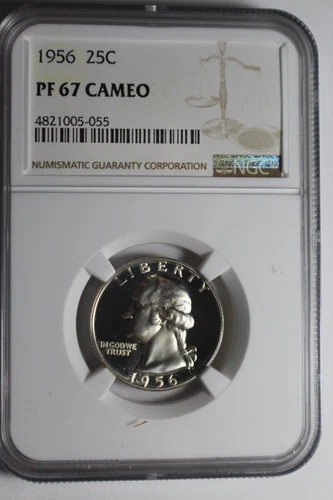 1956 Washington Quarter PF 67 Cameo NGC #055