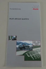 Operating Instructions/Quick Start Guide Audi 4-wheel Quattro C5 Stand 02/2000