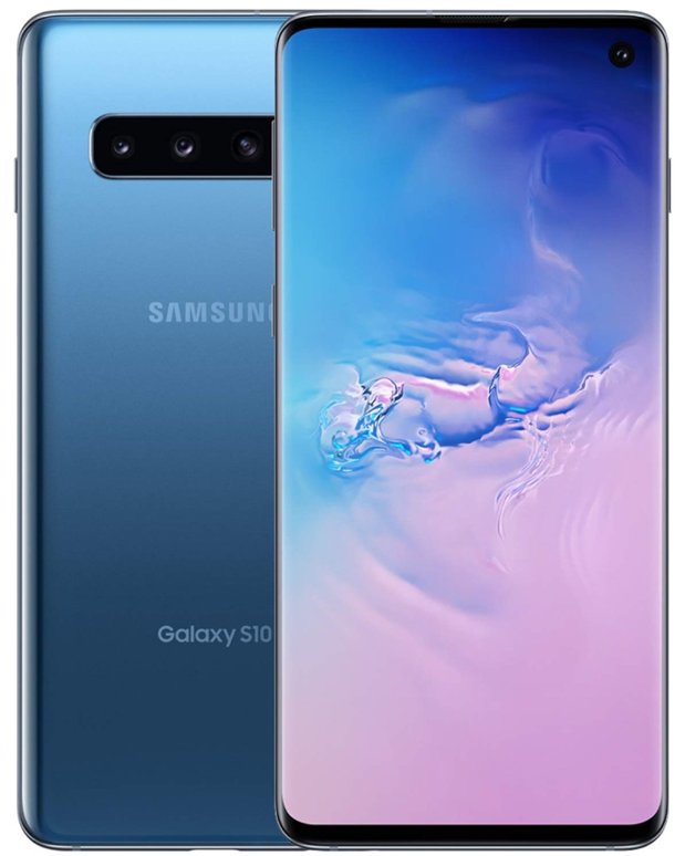 Samsung Galaxy S10+ SM-G975U Sprint Unlocked 128GB Prism Blue C Heavy Burn