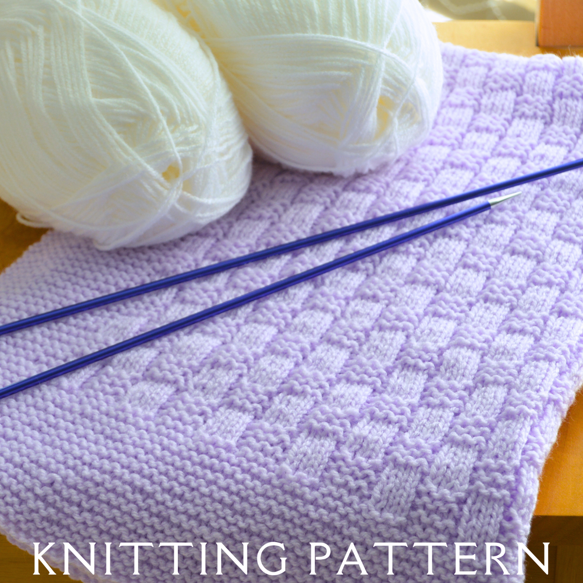 Baby Blanket Knitting Pattern Design Printed Pattern To Knit Yourself  Easy DK