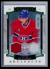 2015-16 Upper Deck Artifacts Material Emerald Jacob de la Rose Rookie 130/199