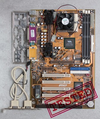 Slot 1/PGA370 Aristo AM-957 MoBo VIA Apollo Pro 133 chipset with CPU & I/Oshield