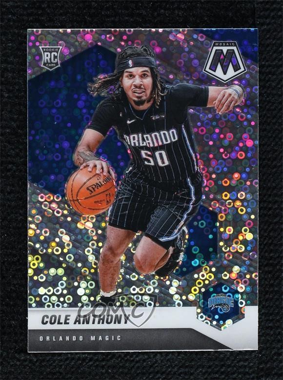 2020-21 Panini Mosaic Rookie Fast Break Silver Prizm Cole Anthony #207 1by2