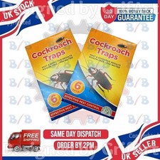 12 COCKROACH TRAPS STOP SPIDER WOODLICE EARWIG CRAWLING INSECT PEST KILLER GLUE