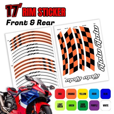 For Ducati SCRAMBLER CAFE RACER 17-21 GP01 17 inch Wheel Rim Stickers Decal