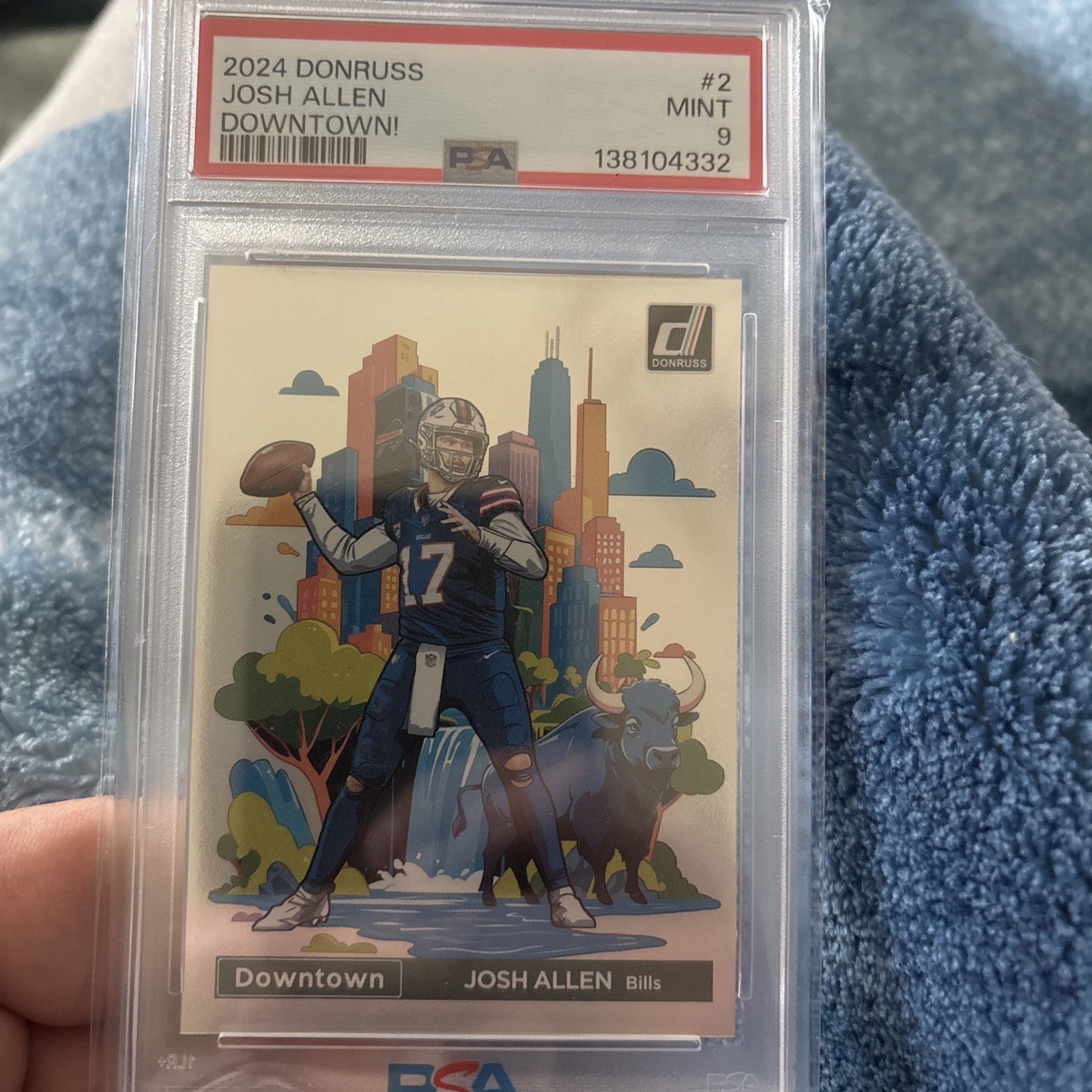 2024 Panini Donruss - Downtown! Josh Allen #2 PSA 9 Buffalo Bills 🔥