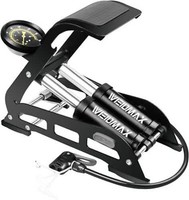 Doppelzylinder-FußPumpe Fahrrad-Standpumpe Manometer Luftpumpe Ventilkopf