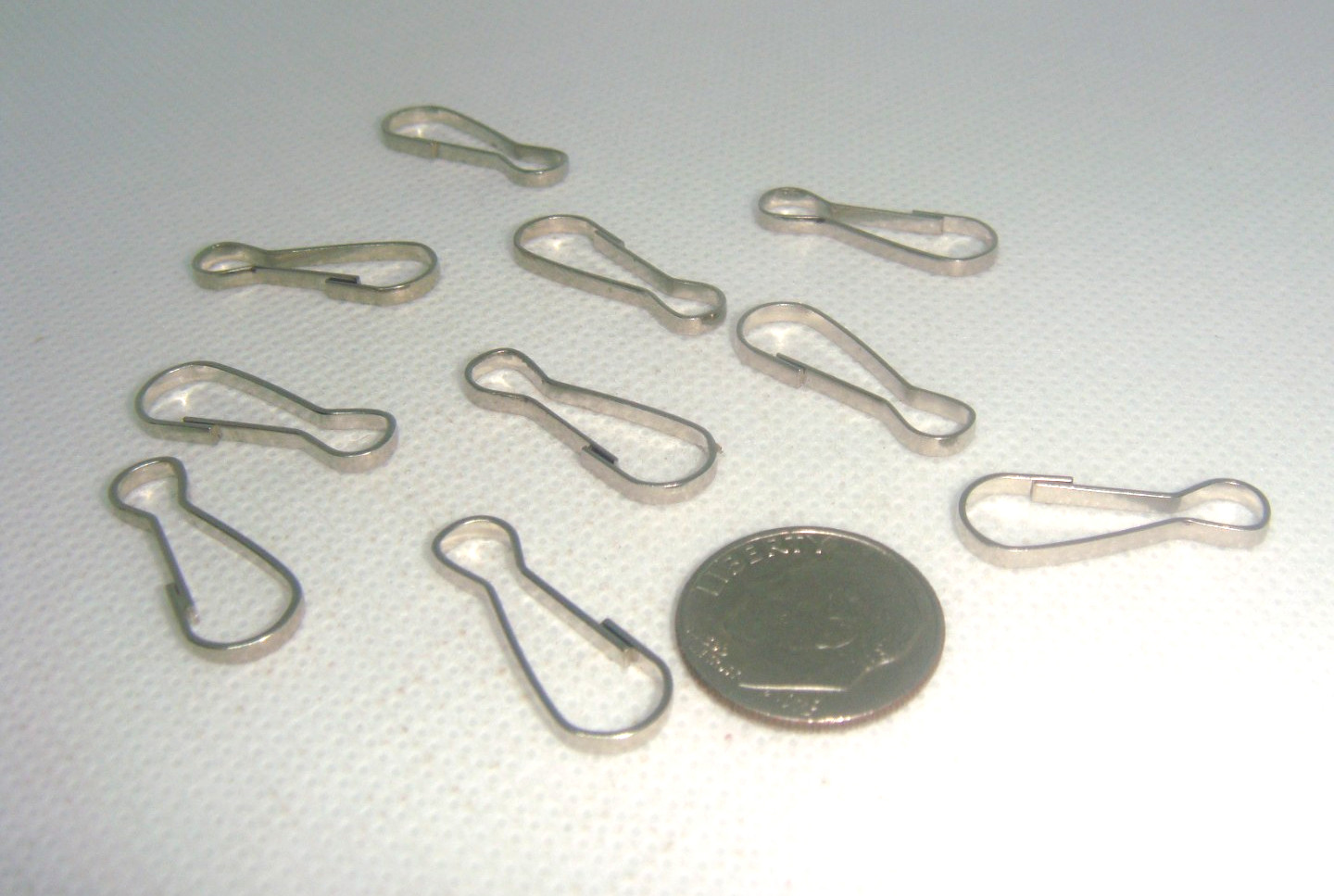 #10 SILVERTONE Lanyard Snap Spring Hooks Lanyard Clasp Zipper Pull 23mm .90in.