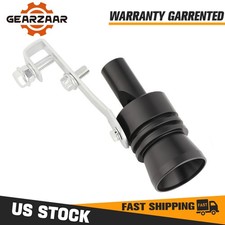 Xl Turbo Sound Whistle Exhaust Pipe Aluminum Alloy Loud Roar Maker Black Finish