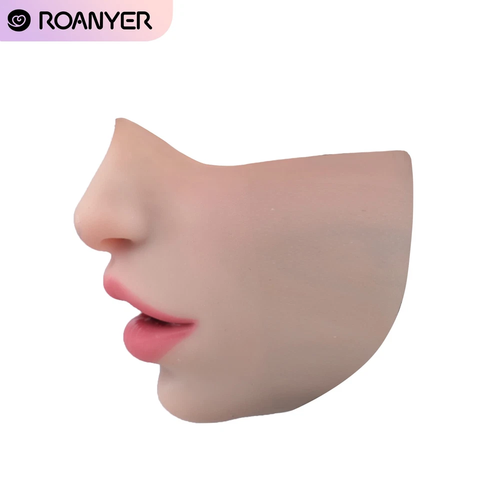 Roanyer Silicone Half Mask Open Lips for Crossdresser Transgender Cosplay - Image 3 of 4