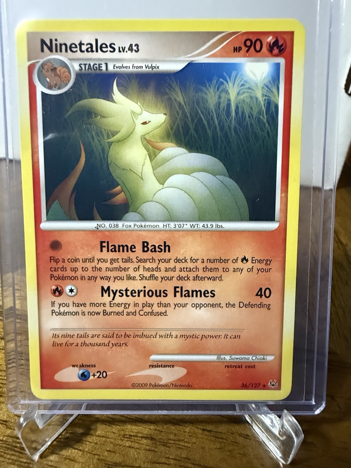 Ninetales 36/127 Rare Platinum Pokémon Card  LP/NM