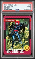 1992 Impel X-Men S1 #42 Super-Villains Mr. Sinister PSA 9 Mint Pop 15