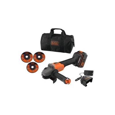 Meuleuse sans fil + batterie 4Ah + chargeur - BLACK&DECKER - BCG6L8F1S-QW - - Photo 1/4