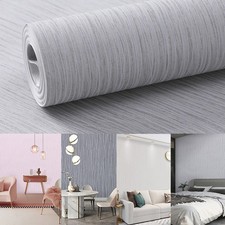 Light Grey Plain Textured Embossed Wallpaper Pinstripe Stripe Subtle Shine 9.5M