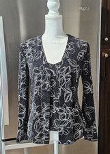 Alex Evenings 2 Piece Set Women S Black Glitter Formal Wedding Tank Top Jacket