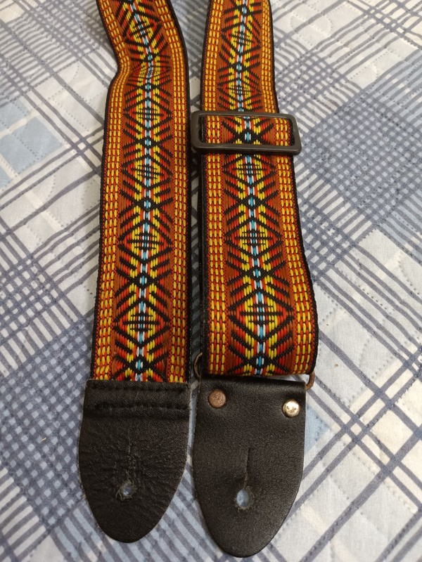 70's Dylan Sunburst Hippie Weave Boho Guitar Strap Read Details