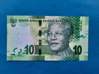1 x 10 Rand Südafrika / guter Zustand / Banknote Geldschein °'