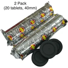 Charcoal Swift Lite Large 40MM Incense Resin Bakhour Oud Burning 20 Pieces