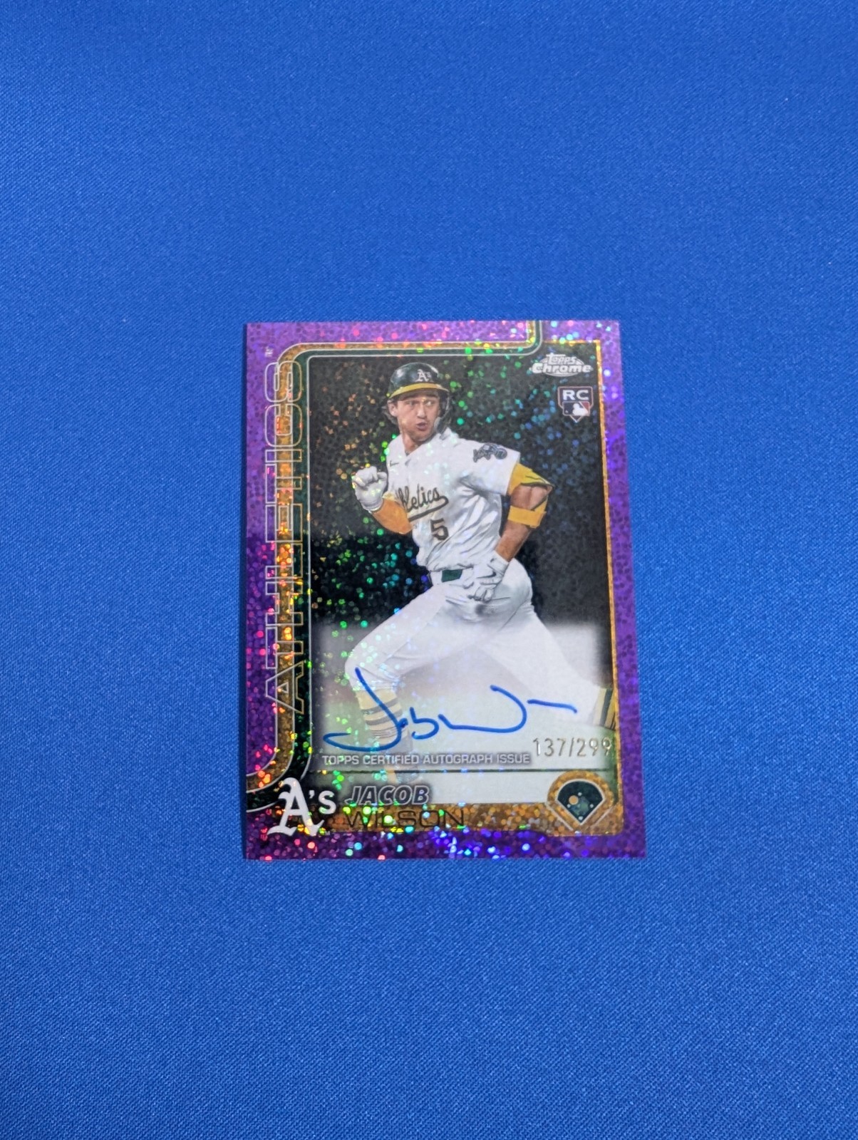 Jacob Wilson 2025 Topps Chrome #RA-JWI Rookie Autographs - Purple