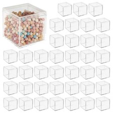40 Pcs Acrylic Boxes - Clear Small Square Display Boxes, 2.2 x 2.2 x 2.2 in, ...