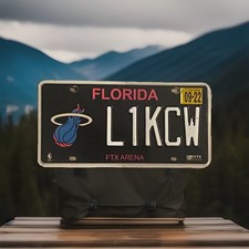 Vintage Miami Heat Florida License Plate RARE...