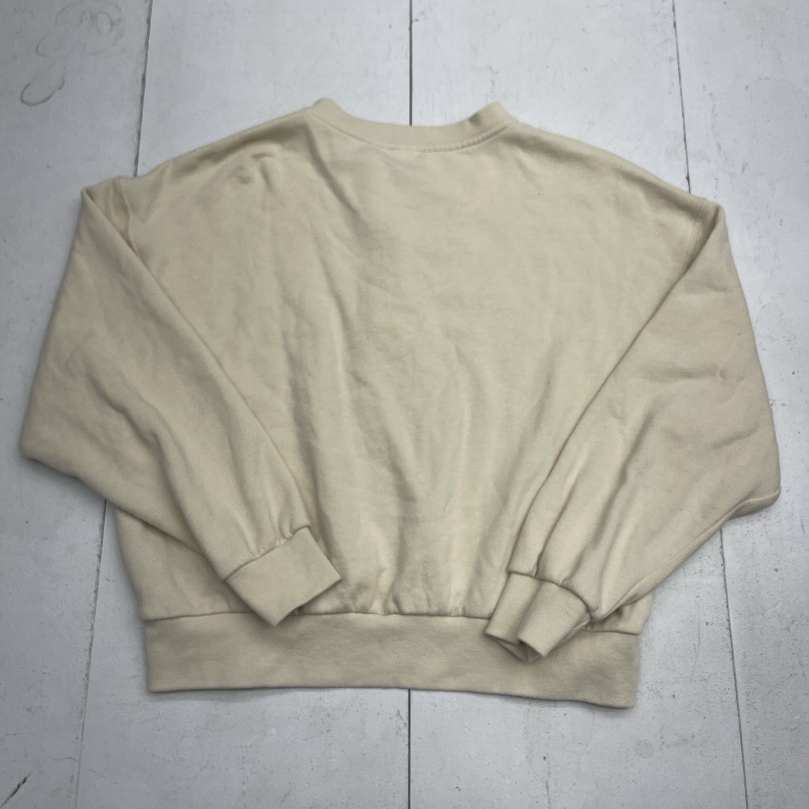 Reflex Beige Cropped Button Henley Pullover Sweat… - image 8