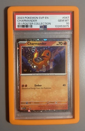 Charmander Promo #047 151 Poster Collection SVP EN Pokémon PSA 10 W/ TAIL SWIRL