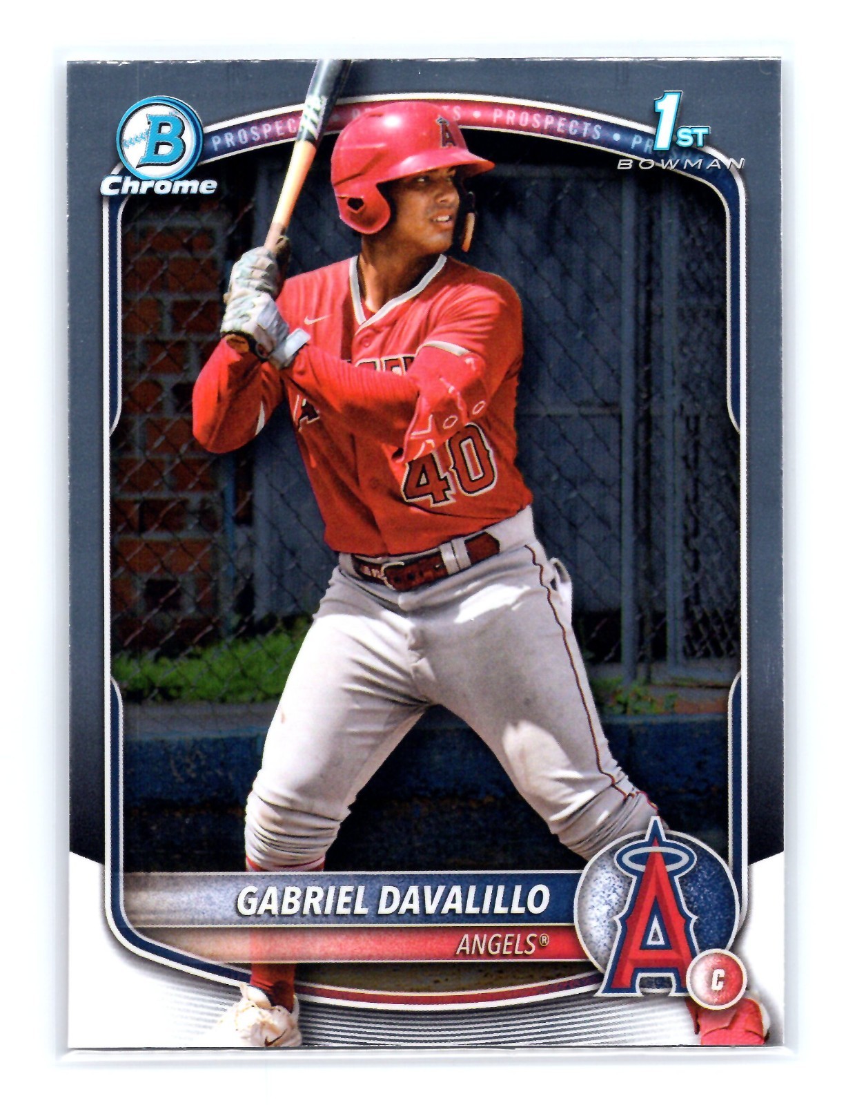 Gabriel Davalillo 1st Bowman Chrome 2025 Bowman Chrome #BCP-178 Angels