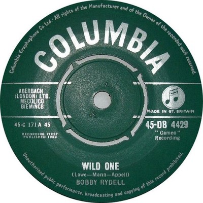 Bobby Rydell - Wild One - Used Vinyl Record 7 - G8100z