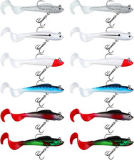 Fishing Lures Soft Plastic Lures for Bass Jig Head Swimbait Lifelike Soft Plasti