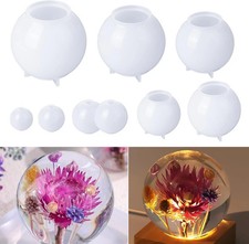 9 Pcs Sphere Silicone Molds for Resin, Upgraded Seamless 3D Sphere Resin Molds S