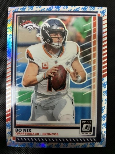 2025 Panini Donruss Optic Bo Nix #31 Rocket Emoji (SSP) Denver Broncos