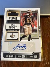 Isaiah Foskey 2023 Panini Contenders Auto Rookie Ticket RC #239 Saints