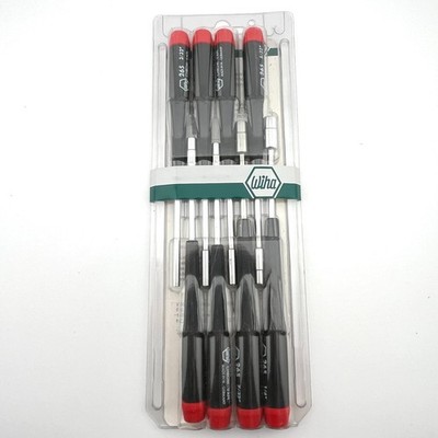 Wiha 26591 Precision Hand Hex Nut Driver Tool Set 8 pcs 3/32 inch to 1/4 inch