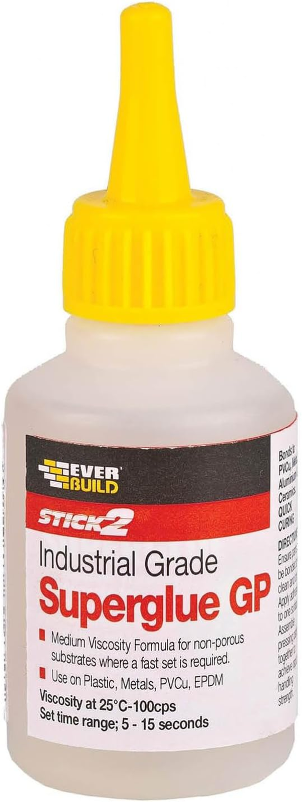 Everbuild Stick2 General Purpose Superglue – Industrial Grade – High Strength –