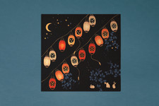 cotton furoshiki 'Moonlit Festival'