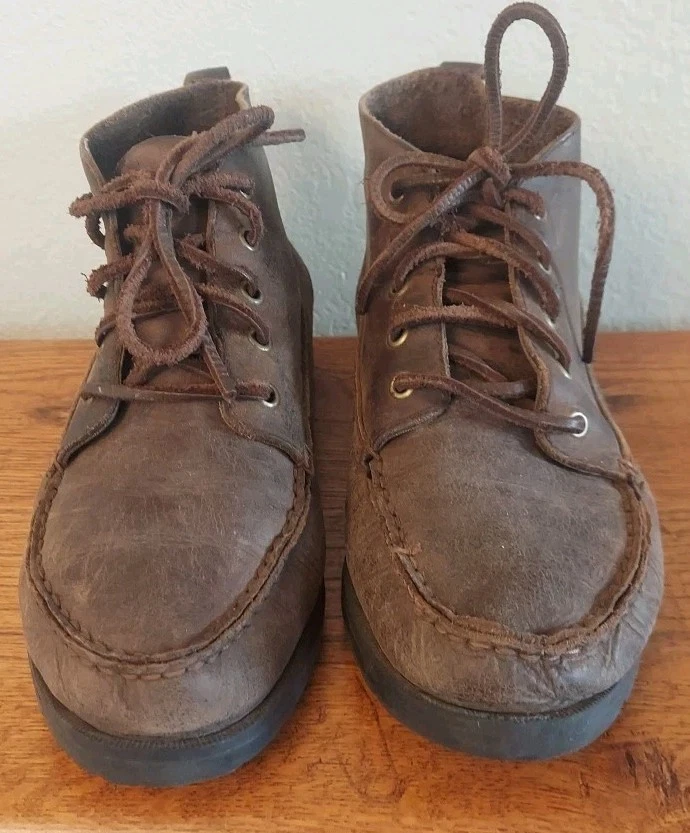 Vintage Northwest Territory Brown Leather Chukka Boots Womens Sz 8 Boho Cottage - Image 3 of 4