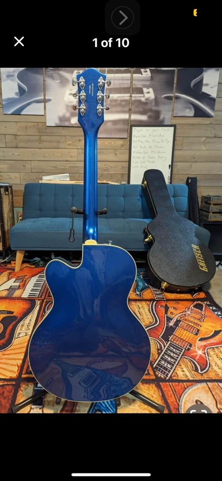 Gretsch G5420T 2018 “Azure” azul metálico, estuche rígido Bigsby #KS18013659. Foto 3 de 4